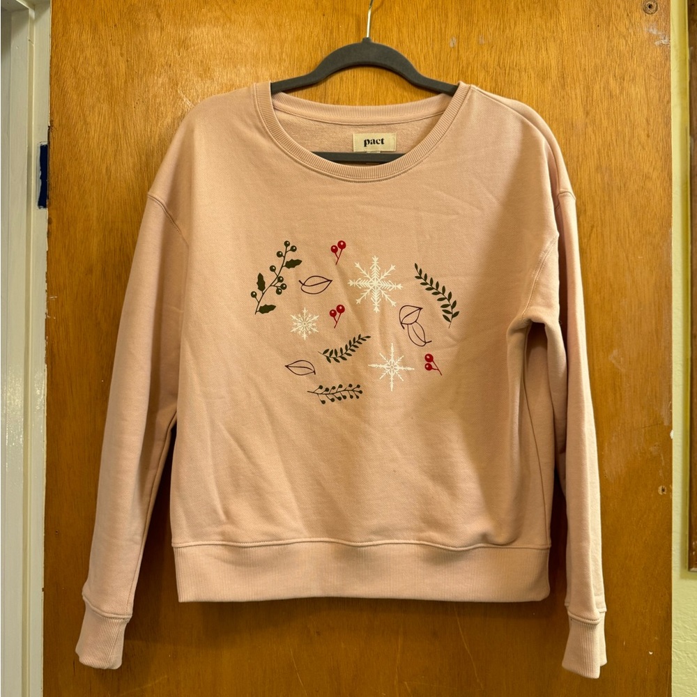 Pact Organic Cotton Holiday Sweatshirt, Small